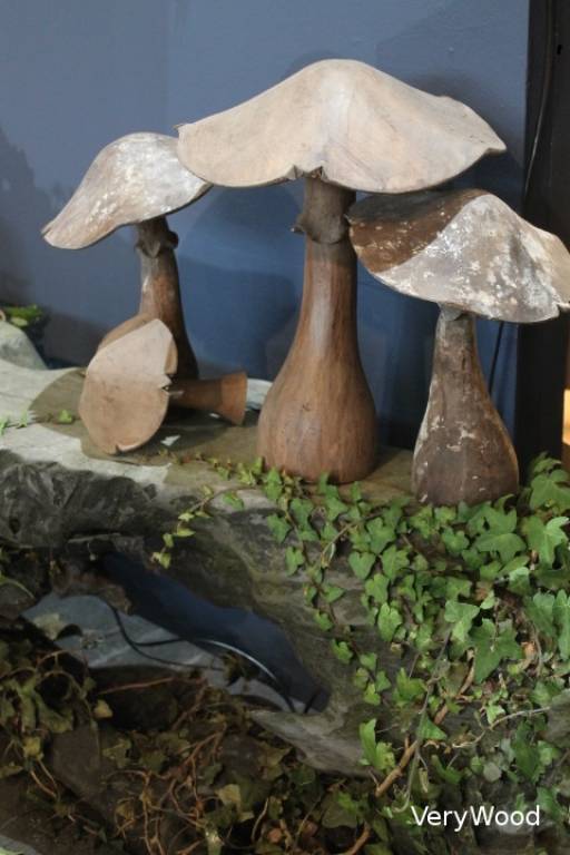 Décoration Jardin Woody Champignon Mini champignons en bois